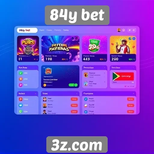 Interface do usuário da plataforma 84y bet